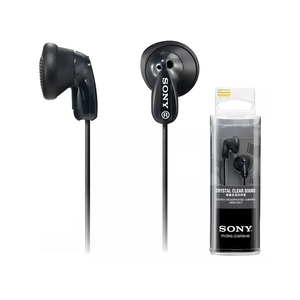 Audífonos in ear Sony MDR-E9LP sin micrófono, conector 3.5 mm, cable 1.2 m, tapones incluidos, negro