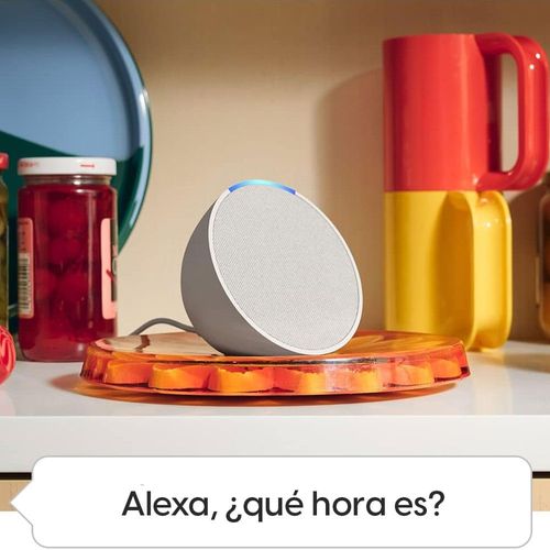 Altavoz inteligente Amazon Echo Pop control de voz Alexa, blanco