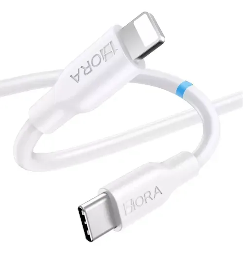 Cable USB Tipo-C a Lightning 1Hora 3A, 2 metros, blanco