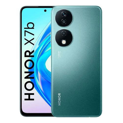 Celular Honor X7b 4G 128GB, 8GB RAM, cámara principal 108MP + 5MP + 2MP, frontal 8MP, 6.8", verde