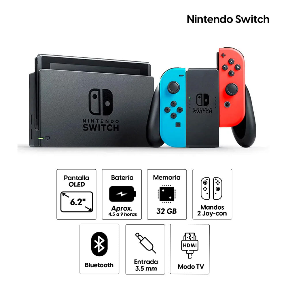 Nintendo Switch Neon Bundle Mario Kart Online Coolbox