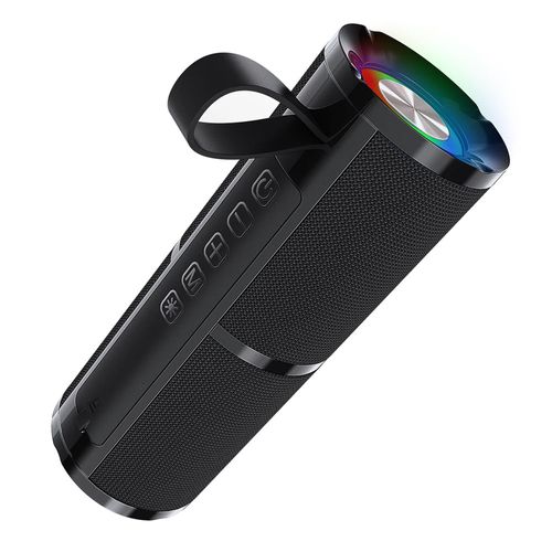 Bocina portátil bluetooth 1Hora BOC060 10W, Hasta 4 horas de reproducción, resistencia al agua IPX4, puertos USB, Mini SD, Aux, 2400 mAh, negro