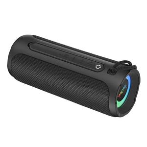 Bocina portátil Richards Roller 20W bluetooth, IPX5, radio FM, MicroSD, USB, TWS, hasta 8 horas de reproducción, negro