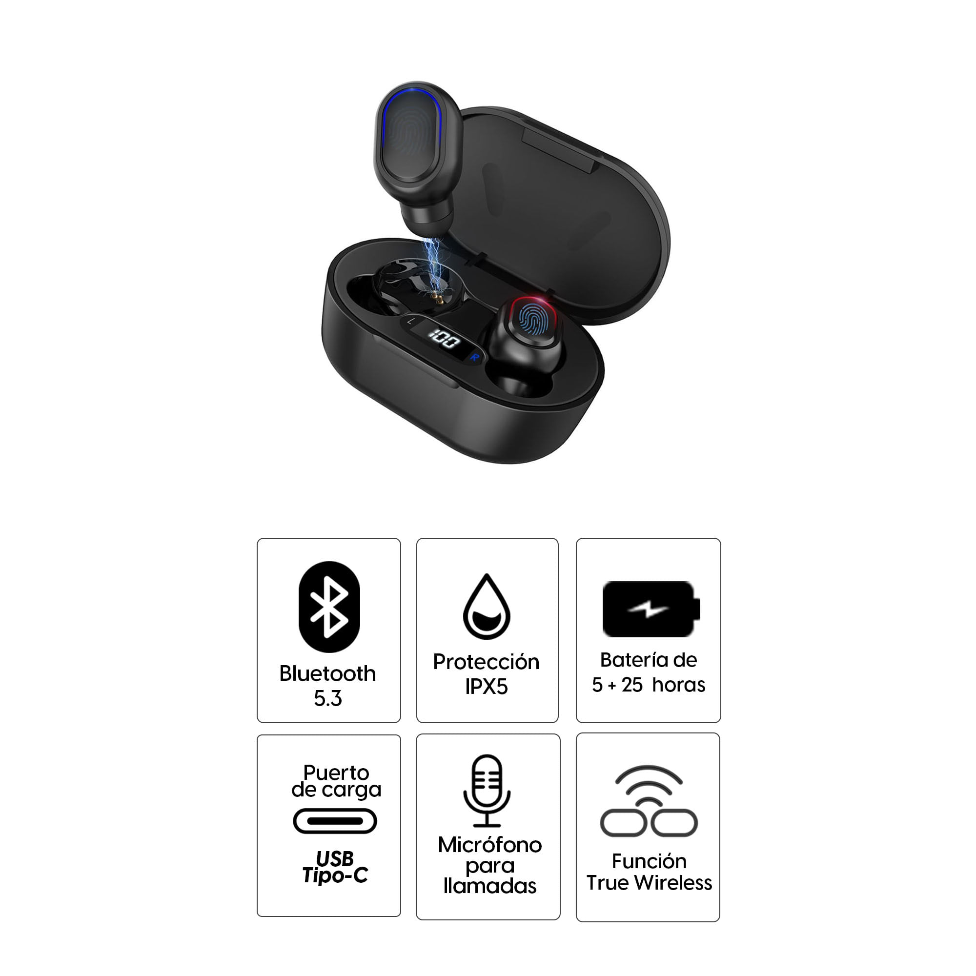 Audifonos 1hora Los Audifonos Inalambricos Tienen Microfono