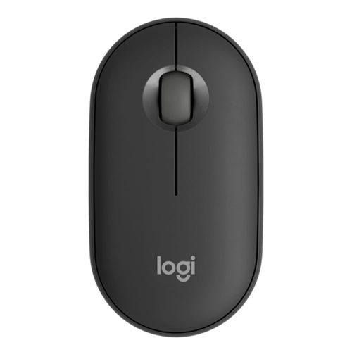 Mouse inalámbrico Logitech Pebble 2 M350S bluetooth, 1000 dpi, 3 botones, usa pila, grafito