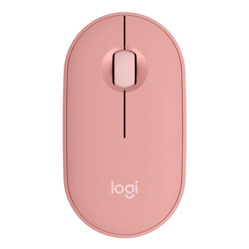 Mouse inalámbrico Logitech Pebble 2 M350S bluetooth, 1000 dpi, 3 botones, usa pila, rosado