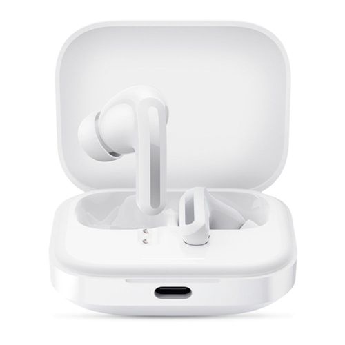 Audífonos bluetooth True Wireless Xiaomi Redmi Buds 5 cancelación de ruido, resistente IP54, duración máx. 40 horas con estuche de carga, blanco