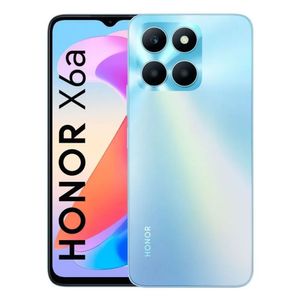 Celular Honor X6a 4G 128GB, 4GB RAM, cámara principal 50MP + 2MP + 2MP, frontal 5MP, 6.56", plata estelar