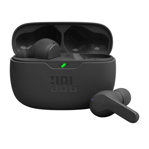 Audífonos bluetooth True Wireless JBL Vibe Beam resistente al agua IPX54, duración máx. 32 horas con estuche de carga, negro