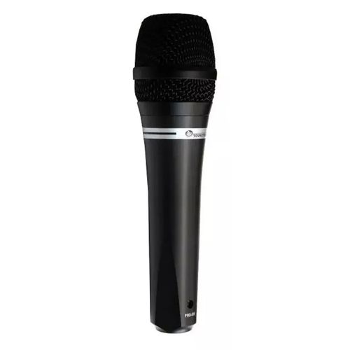 Micrófono alámbrico Soundtrack PRO-800 dinámica, unidireccional, con estuche de plástico, negro
