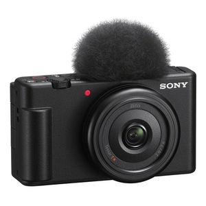Cámara digital Sony ZV-1F para Vlogs 20.1 MP, con lente 35mm, grabación en 4K, micrófono incorporado, pantalla táctil LCD abatible, negro