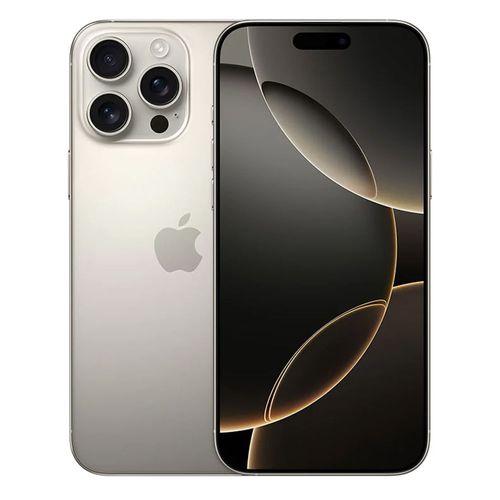 iPhone 16 Pro Max 5G 512GB, 12GB RAM, cámara principal 48MP + 48MP + 12MP, frontal 12 MP, 6.9”, Natural-Titanium