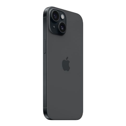 iPhone 15 5G 128GB, 6GB RAM, cámara principal 48MP + 12MP, frontal 12MP, 6.1", negro