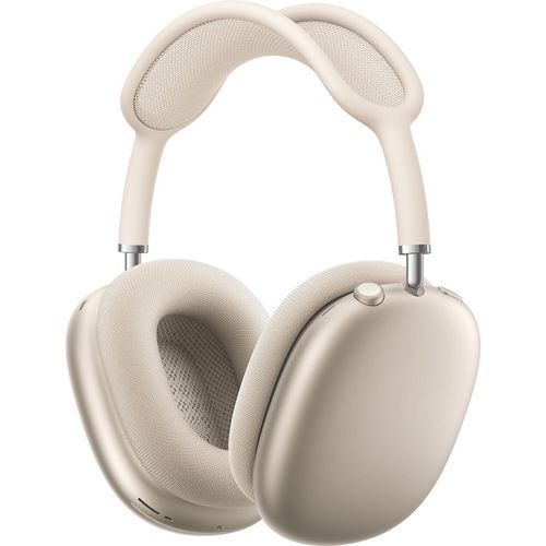 Audífonos con cancelación de ruido Apple Airpods Max micrófono incorporado, máx. 20 horas, control de música y llamadas, starlight