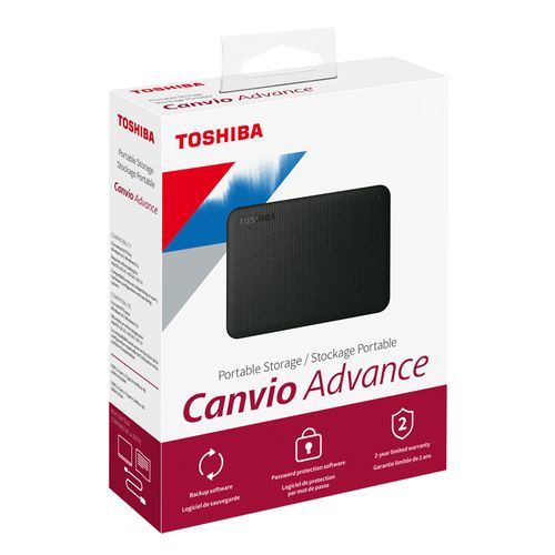 Disco duro portátil Toshiba Canvio Advance 4TB, USB 3.2, acabado elegante y texturizado, negro