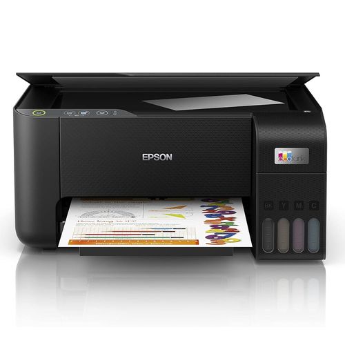 Impresora multifuncional Epson EcoTank L3210, 3 en 1, imprime, copia y escanea, hasta 7500 páginas a color, T544, res. 5760 dpi, conexión USB, negro