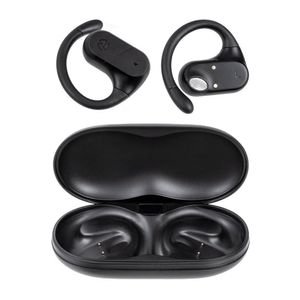 Audífonos bluetooth OWS STF Uden resistente al agua IPX4, duración máx. 28 horas con estuche, gancho ergonómico, negro