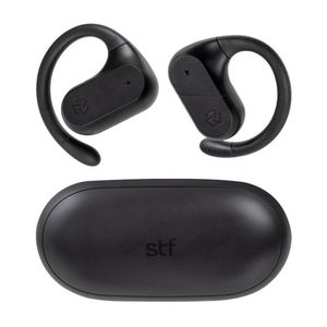 Audífonos bluetooth OWS STF Uden resistente al agua IPX4, duración máx. 28 horas con estuche, gancho ergonómico, negro