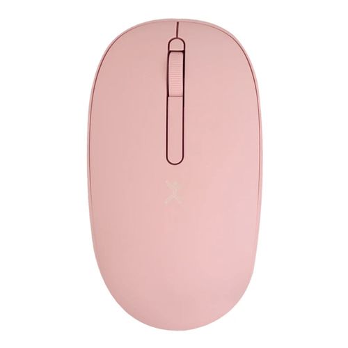 Mouse Perfect Choice Whisper PC-045182 inalámbrico, receptor USB Tipo-C, 1000 dpi, usa pila AA, sensor óptico, rosado