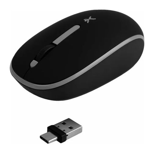 Mouse inalámbrico Perfect Choice Whisper PC-045175, receptor dual, 1000 dpi, 1 pila AA, sensor óptico, negro