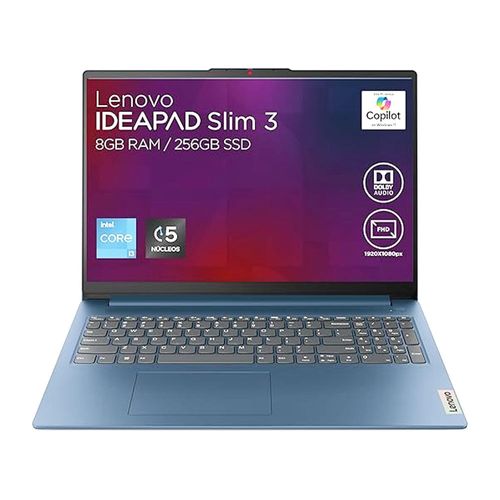 Laptop Lenovo IdeaPad Slim 3 15IRU8 15.6" Full HD, Intel Core i3-1305U, 256GB SSD, 8GB RAM, Windows 11, azul