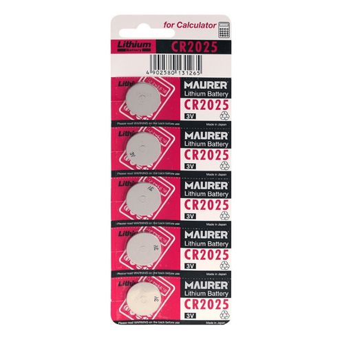 Pila botón litio Maxell CR-2025 3V Bliester 5 piezas
