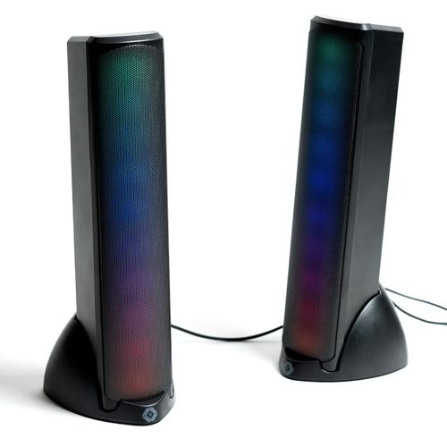 Bocinas para pc gamer Perfect Choice Aura V-930280 inalámbricas, bluetooth, con luz RGB, calidad HQ