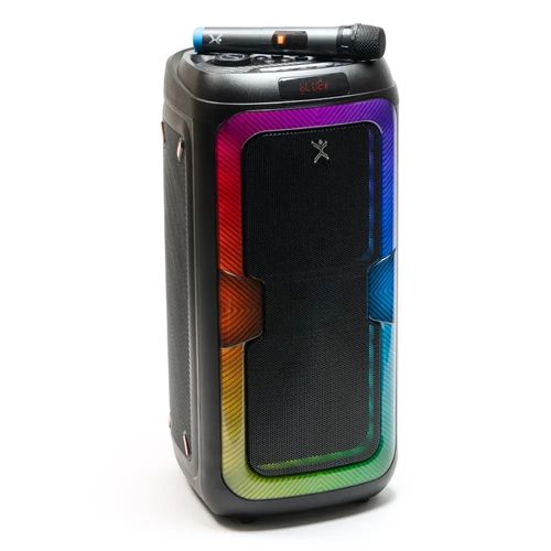 Bocina bluetooth inalámbrico Perfect Choice Joy PC-114017 potencia 40W, doble subwoofer 8", incluye micrófono, luz RGB, hasta 6 horas, negro