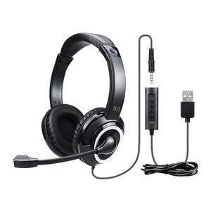 Audífonos Gamer Multilaser PH424 alámbricos 240 cm, micrófono 270°, conexión P3-USB, reducción de ruido, negro