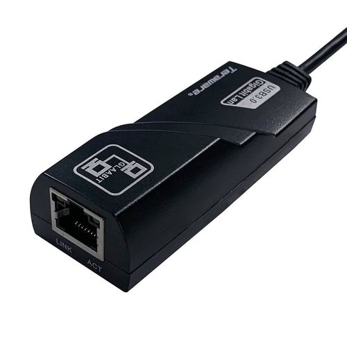 Adaptador Teraware USB 3.0 a RJ45, conexión ethernet estable, cable de 16 cm, compatible con Windows, Mac, iOS y Android, negro