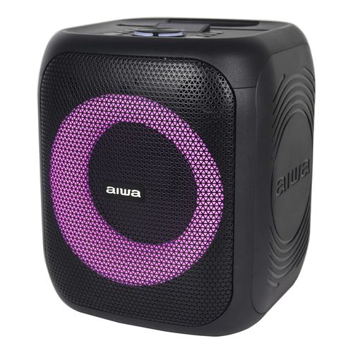 Bocina bluetooth Aiwa AWPOK9T 20W RMS, iluminación RGB, recargable, negro