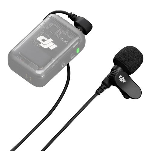 Micrófono lavalier DJI Lavalier Mic con clip giratorio, compatible con DJI Mic y DJI Mic 2, diseño compacto y captación omnidireccional, negro