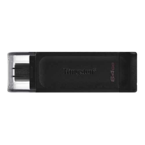 Memoria USB-C Kingston Data Traveler 70 64GB, 3.2 Gen 1, negro