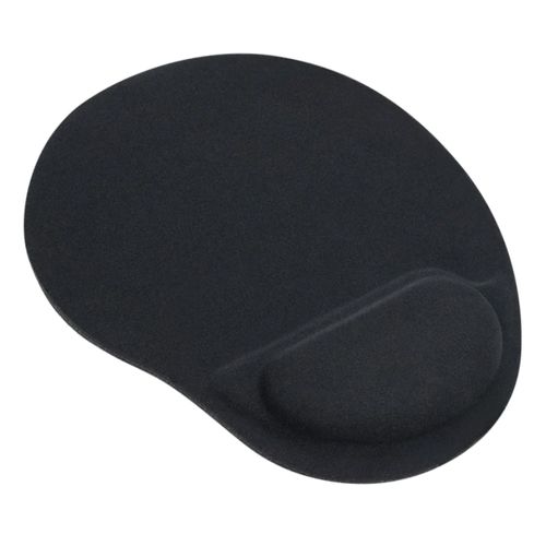 Mouse pad con Descansa Muñecas de Gel, 20x26cm, Grosor 2mm, Color Negro