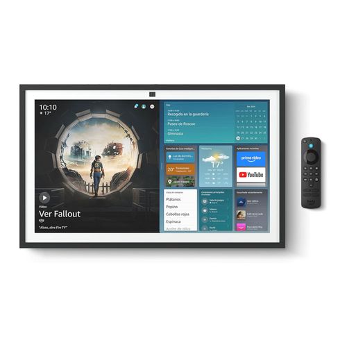 Pantalla inteligente Amazon Echo Show 21 táctil de 21", sonido HD y Fire TV, Alexa, 13 MP, 8 micrófonos, compatible con Zigbee y Matter