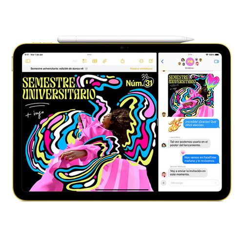 iPad 11" Wi-Fi (11va Gen) 128GB, Touch ID, cámaras 12MP, pantalla Liquid Retina, batería 10h, silver
