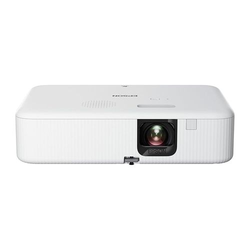 Proyector multimedia portátil Epson EpiqVision FH02, 300", 3000 lúmenes, tecnología 3LCD, control por voz, parlante, múltiples entradas, blanco