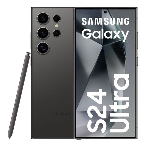 Celular Samsung Galaxy S24 Ultra 5G 521GB, 12GB RAM, cámara principal 200MP + 12MP + 50MP + 10MP, frontal 12MP, 6.8", negro