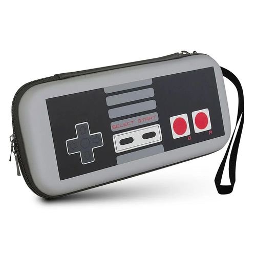 Estuche rígido Redlemon Protector Retro para Nintendo Switch y Switch OLED, diseño compacto, interior acolchado, cierre seguro, práctico para viajes