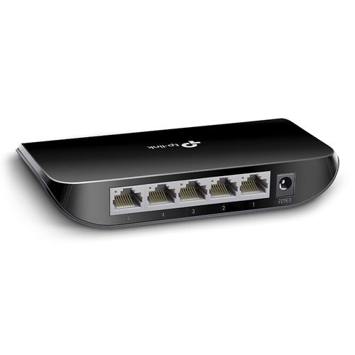 Switch TP-Link TL-SG1005D 5 puertos gigabit ethernet 10/100/1000 Mbps, diseño compacto, alta velocidad, ideal para redes domésticas y de oficina