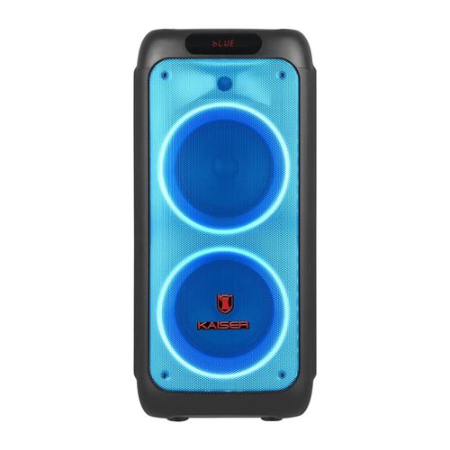 Bafle recargable Kaiser MSA-2016 2 woofers de 10", 24,000W PMPO, USB, microSD, AUX y radio FM, batería de 6 horas, ideal para fiestas