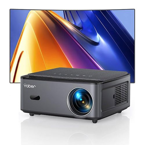 Proyector multimedia portátil Yaber Pro U6 450 ANSI lum, LCD FHD/4K, Bluetooth 4.2, pantalla 40-150", RJ45, HDMI y USB, corrección trapezoidal, gris
