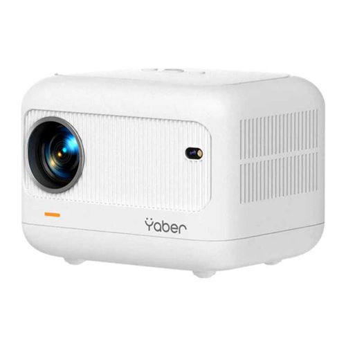 Proyector multimedia portátil Yaber E1 350 ANSI lum, Android con apps, WiFi 5, 30–150″, lente 1080p, zoom digital, corrección trapezoidal ±40°, blanca
