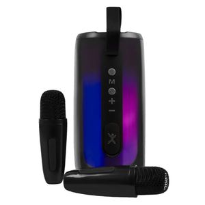 Bocina portátil Perfect Choice Cosmo PC-113287 15W, con 2 micrófonos inalámbricos, hasta 6 horas de reproducción, resistente al agua IPX6, negro