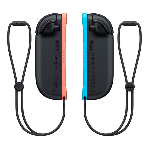 Controles Joy-Con L/R Switch 2 inalámbricos, vibración HD, giroscopio, batería recargable, diseño compacto y ergonómico, colores azul y rojo
