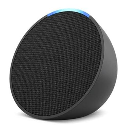 Bocina inteligente Amazon Echo Pop control de voz con Alexa, negro