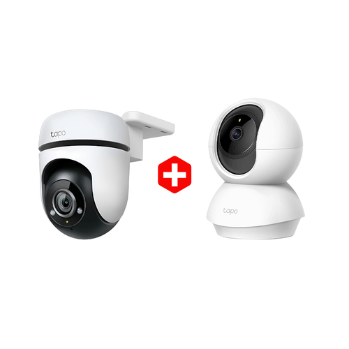Combo: Cámara de seguridad Tapo C200 interior, resolución 1080p Full HD + Cámara de seguridad Tapo C500 Wi-Fi 2MP, 1080p, exterior