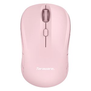 Mouse inalámbrico Coolbox Teraware MO-211W 1600 dpi, 4 botones, receptor usb, usa 1 pila AA, rosado