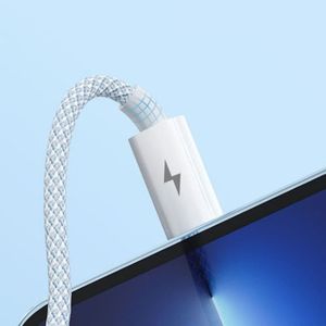 Cable Coolbox GMobile tipo-C A USB, 1m, 18W, trenzado, blanco