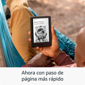 E-reader Amazon Kindle 6" 16GB, pantalla antirreflejos, luz frontal regulable, modo oscuro, negro
